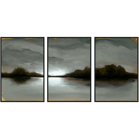 Illuminate - 72" x 36" Painting By Buddy Whitlock (Set of 3) - Black