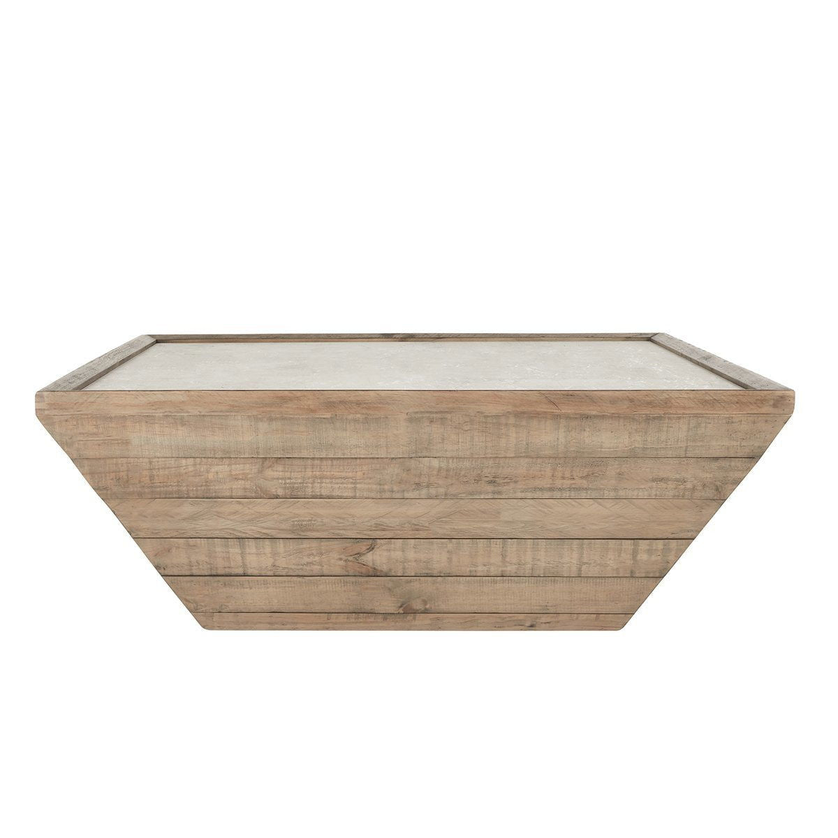Dalton - Square Wood Coffee Table - Natural / Antique White