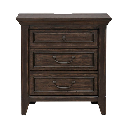 Paradise Valley - Nightstand With Charging Station - Dark Brown