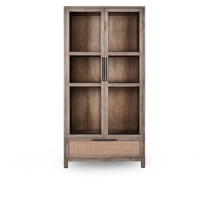 Jensen - 2 Door 1 Drawer Tall Cabinet - Taupe