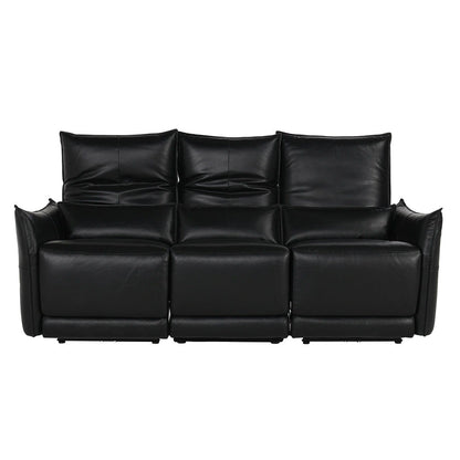 Amsterdam - Leather Power Recliner Sofa - Black
