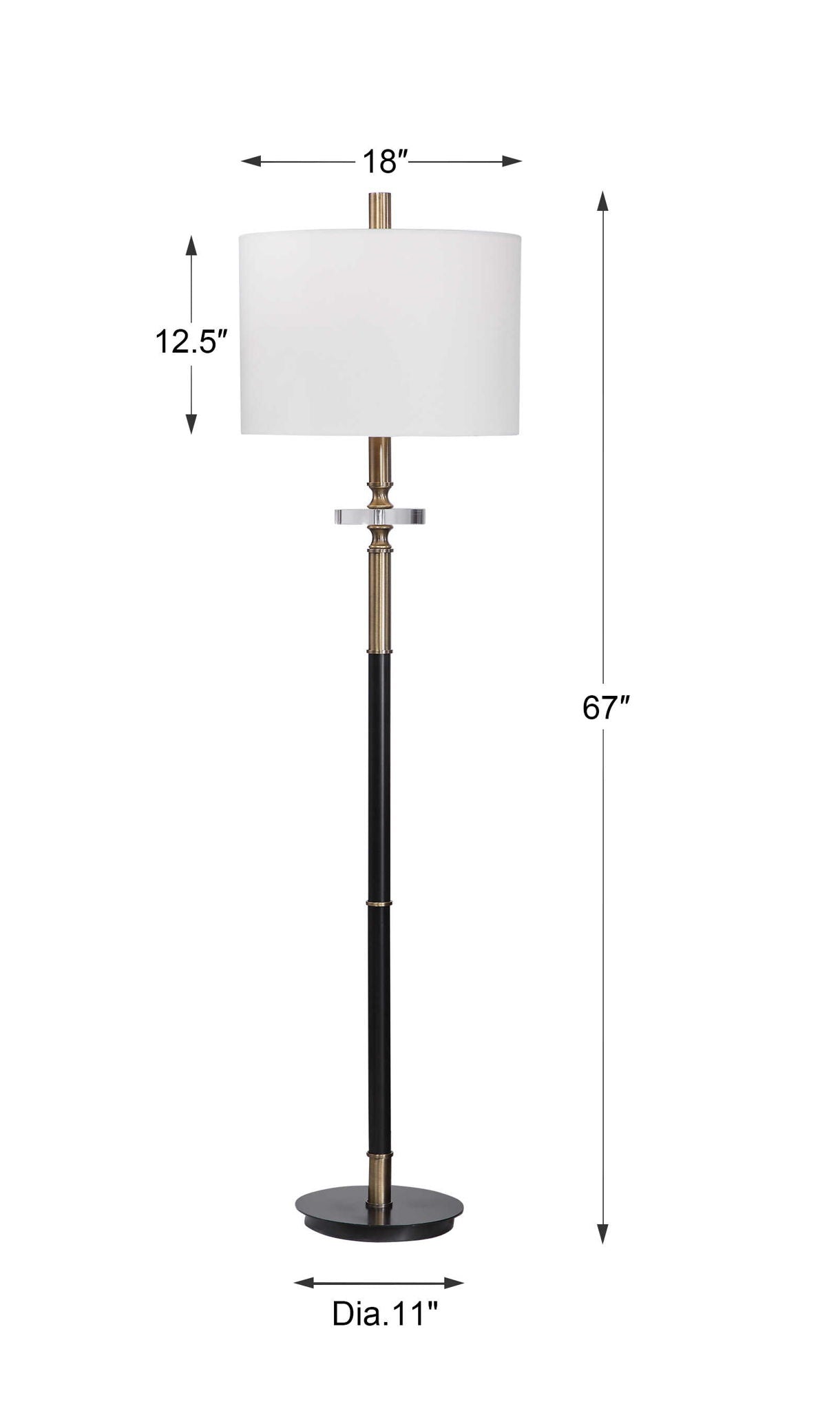 Maud - Floor Lamp - Aged Black