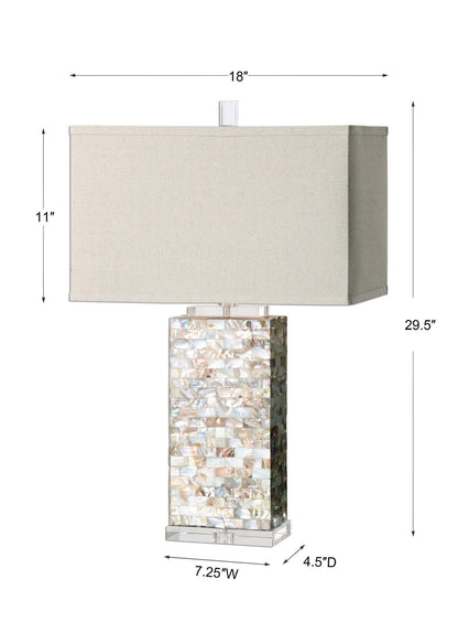 Aden - Capiz Shell Lamp - Beige