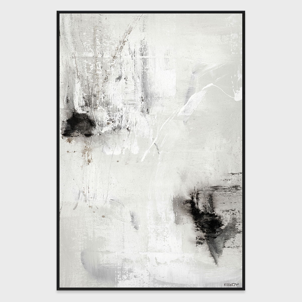 Silence I - 40" x 60" Painting Art by Buddy Whitlock - White