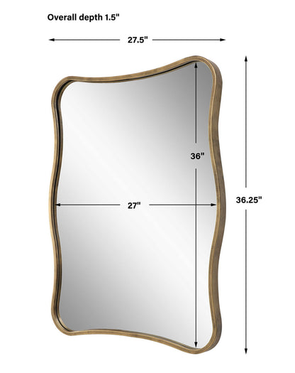 Pavia - Curvy Vanity Mirror - Gold