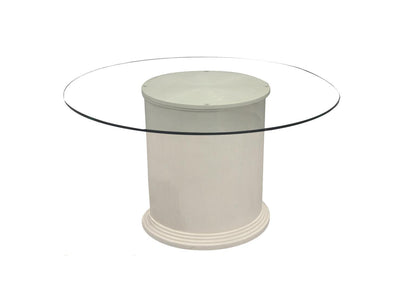 Maren - Complete Round Glass Top Dining Table