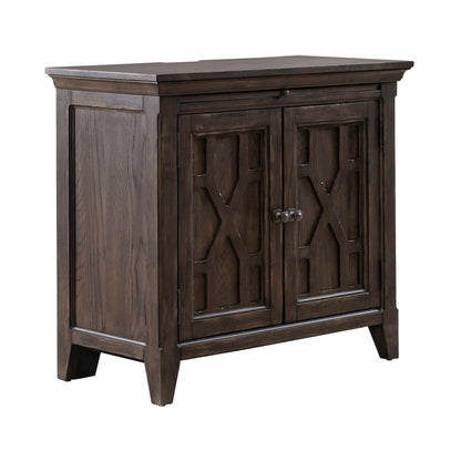 Paradise Valley - 2 Door Bedside Chest With Charging Station - Dark Brown
