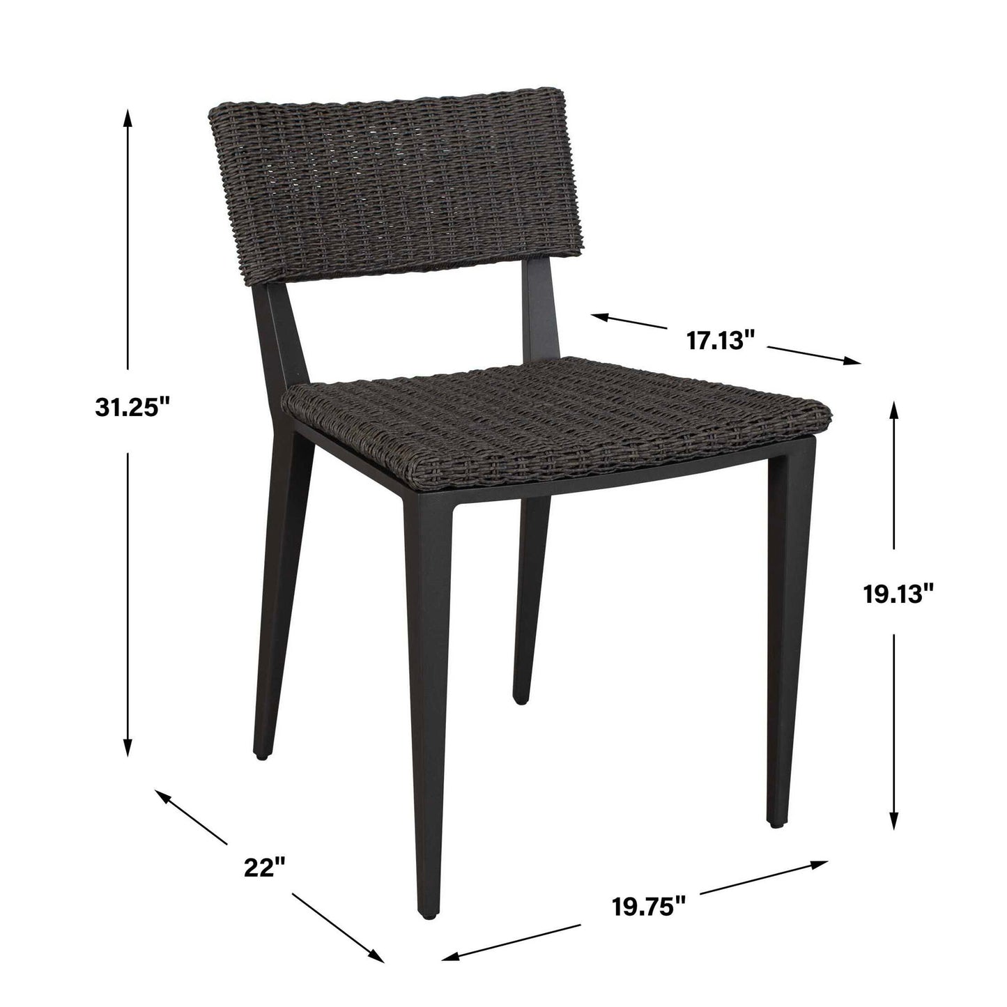 Calbas - Outdoor Dining Chair - Java Black