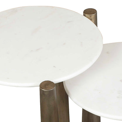 Claridge - Marble Nesting Tables (Set of 2) - White