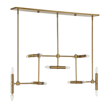 Cadre - 14 Light Modern Linear Pendant - Gold