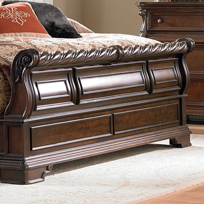 Arbor Place - King Sleigh Footboard - Dark Brown