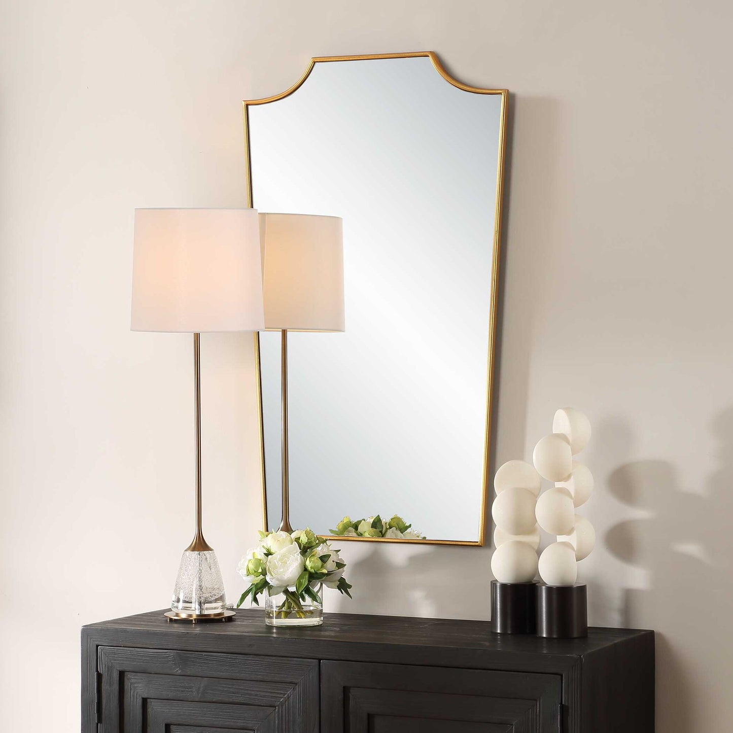 Demure - Antique Gold Mirror - Gold