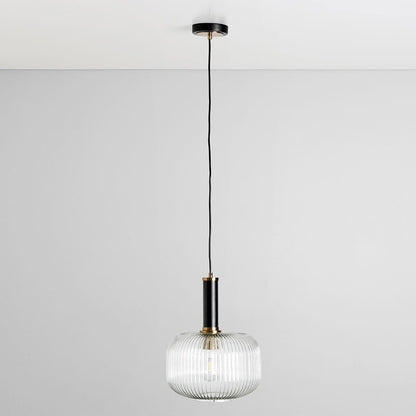 Corey - Glass Pendant - Brass Plated