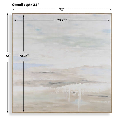 Gravity - Abstract Landscape Art - Black / Blue / Bronze / Gray / White / Woodtone