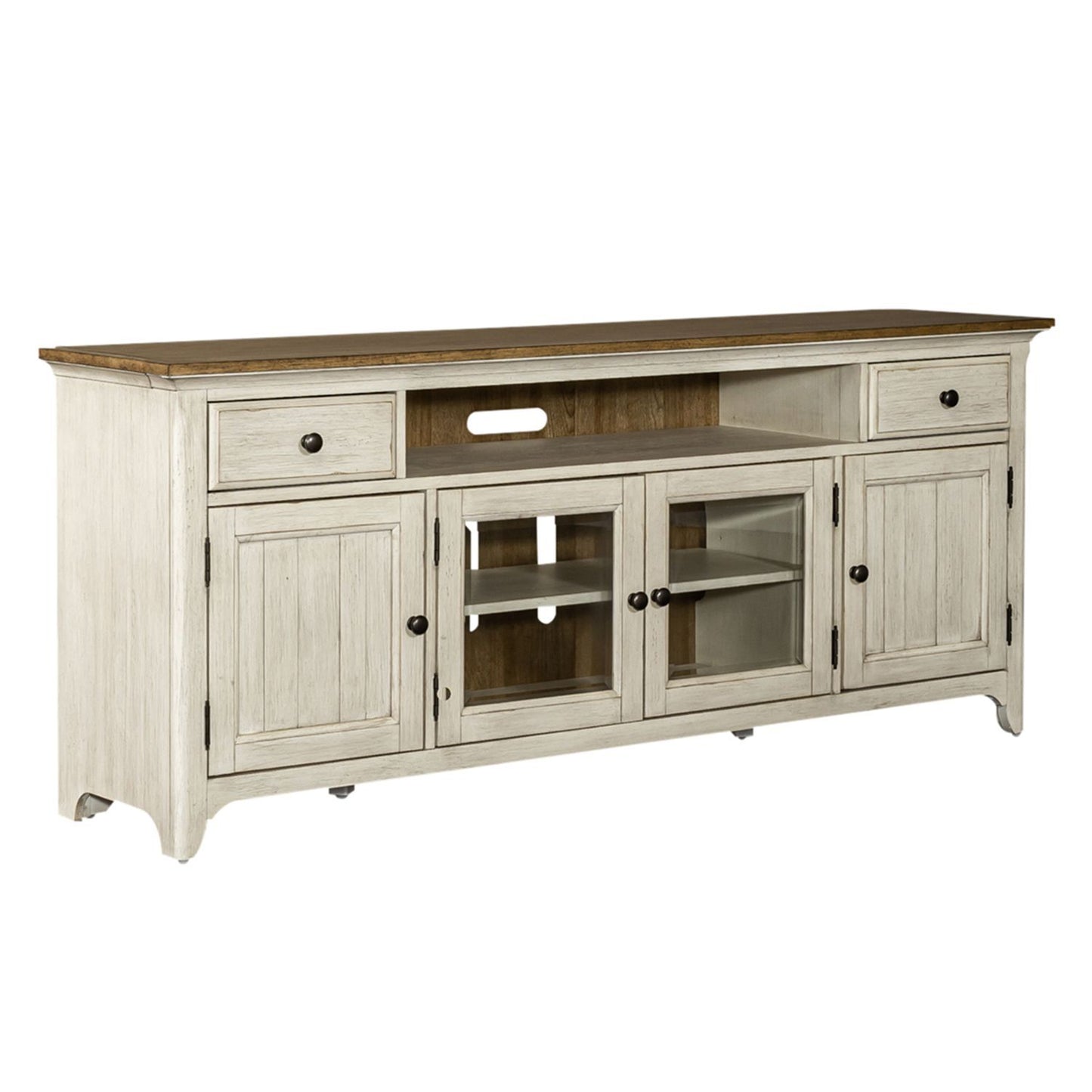 Farmhouse Reimagined - Entertainment 72" TV Stand - White