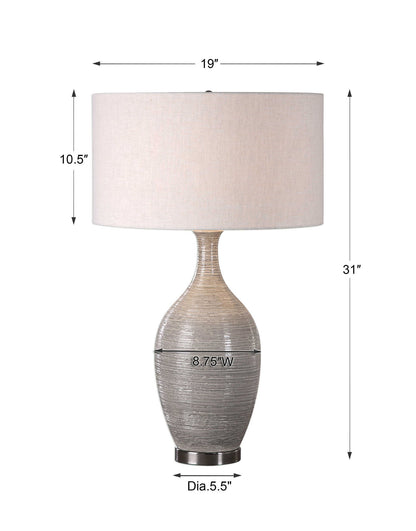 Dinah - Textured Table Lamp - Gray