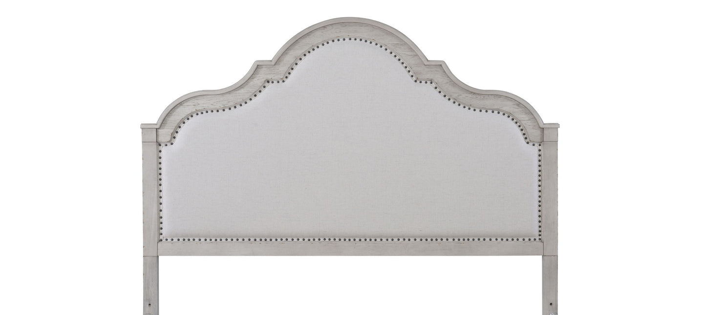 Belhaven - Queen Upholstered Headboard - Pearl Silver