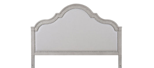 Belhaven - King Upholstered Headboard - Pearl Silver