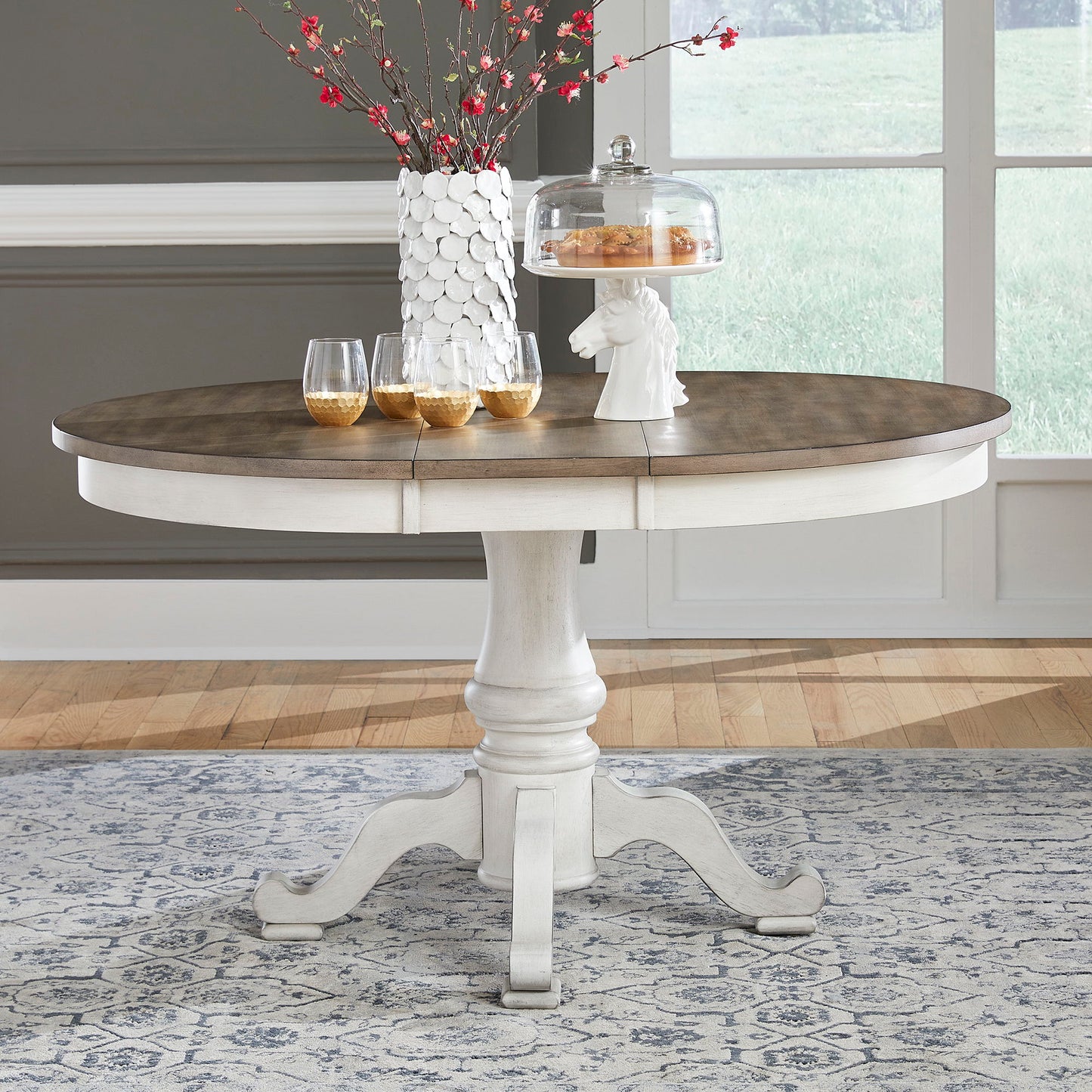 Ocean Isle - Pedestal Table - Antique White