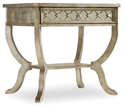 Sanctuary - Bedside Table - Pearl Silver