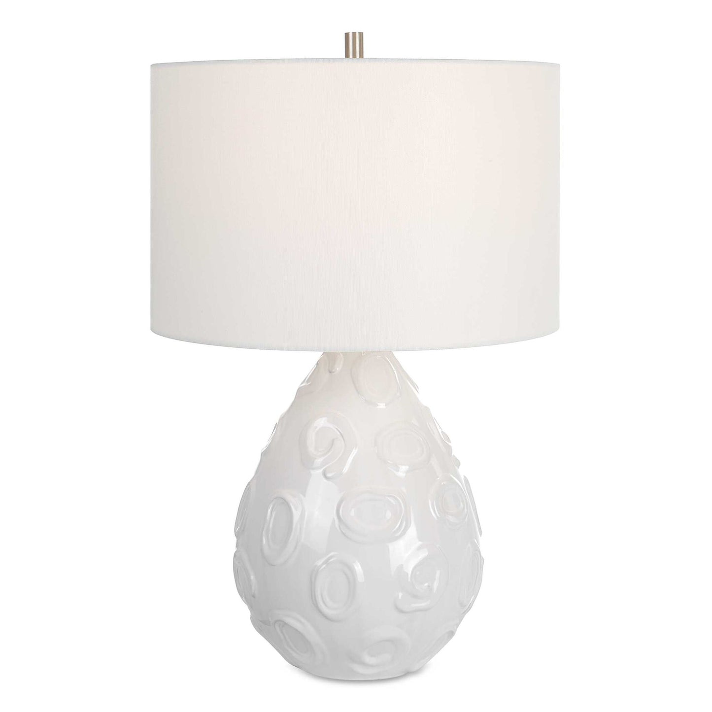 Loop - White Glaze Table Lamp