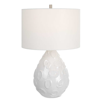 Loop - White Glaze Table Lamp