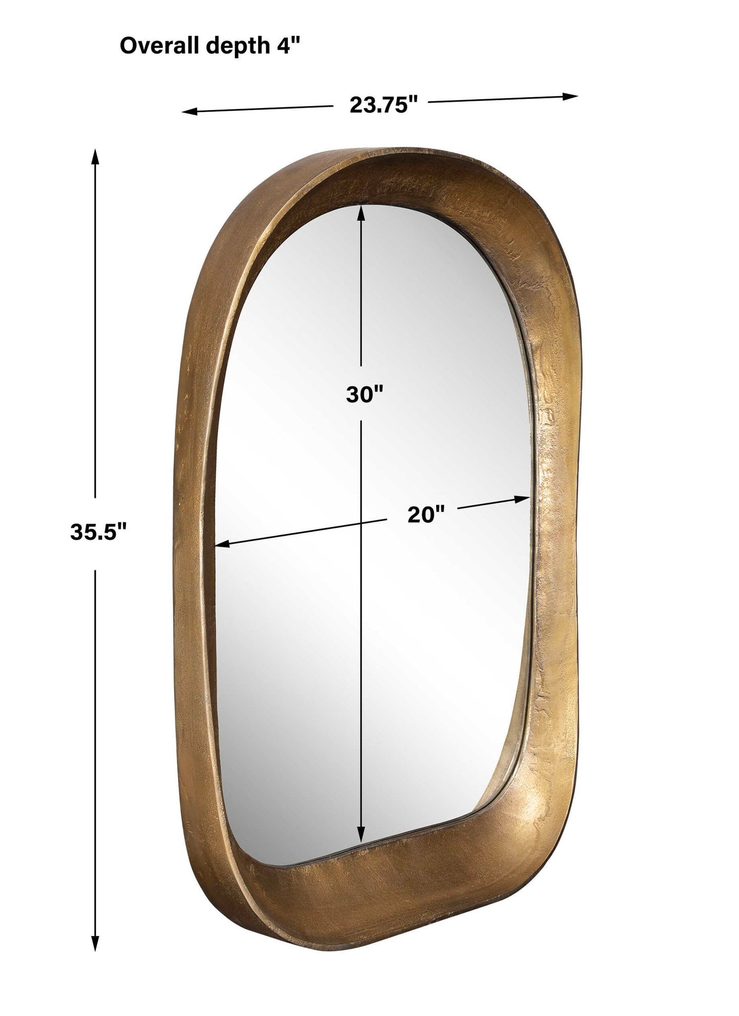 Bradano - Brass Arch Mirror - Bronze