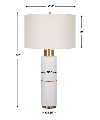 Ruse - Whitewashed Table Lamp