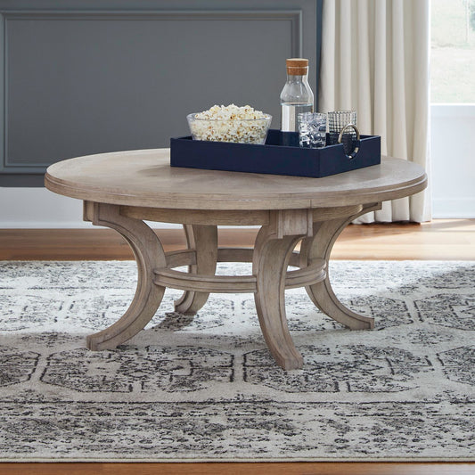 New Haven - Round Cocktail Table - Sanctuary White