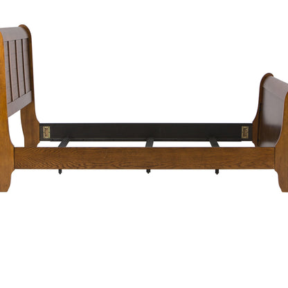 Grandpas Cabin - Queen Sleigh Rails - Light Brown