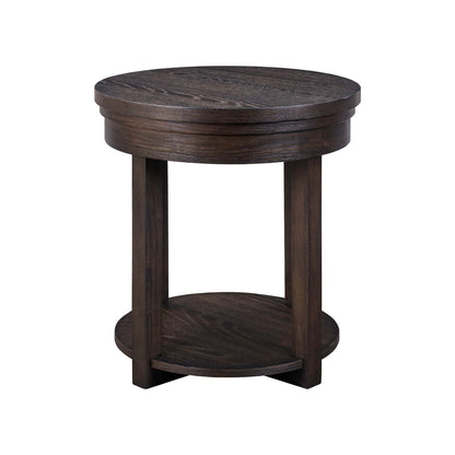 Weston - Round End Table - Brown