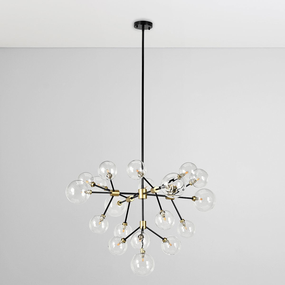 Phoenix - Chandelier - Black/Gold