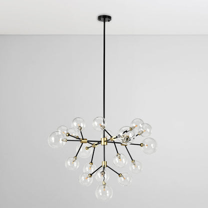 Phoenix - Chandelier - Black/Gold