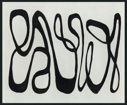 Mono - 48" x 72" Painting By Buddy Whitlock - Black / White