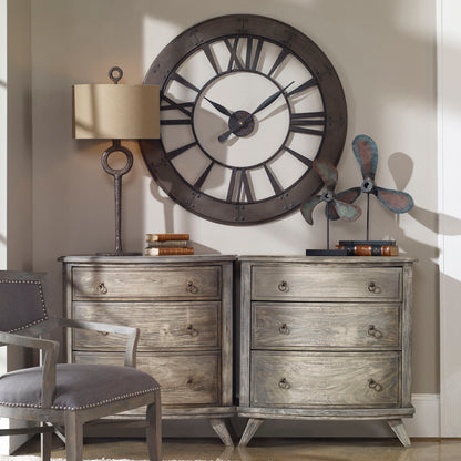 Ronan - Wall Clock - Dark Brown