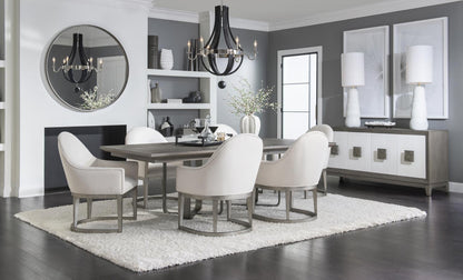 Terra Luna - Round Pedestal Table Base - White Cloud & Nightfall