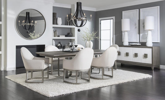 Terra Luna - Round Pedestal Table Base - White Cloud & Nightfall