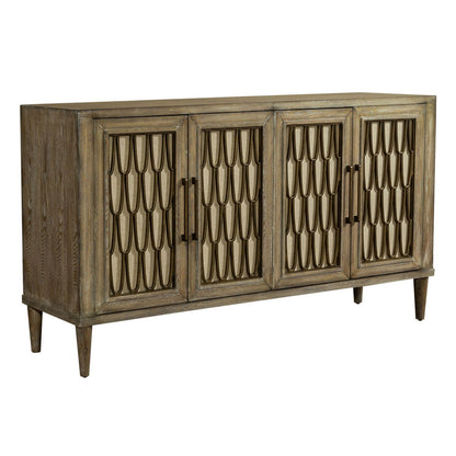 Devonshire - 4 Door Accent Cabinet - Light Brown