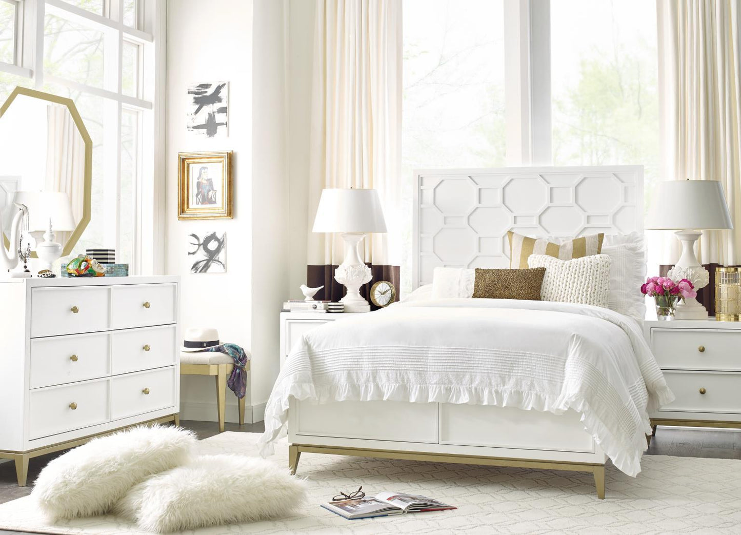 Chelsea by Rachael Ray - Twin Storage Footboard With Slat Roll - White