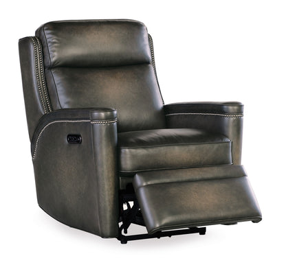 MS - Hamilton Power Recliner With Power Headrest - Dark Brown