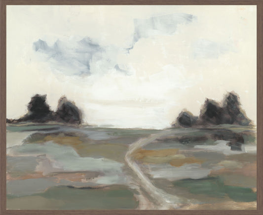 Field - 48" x 72" Painting By Buddy Whitlock - Gray / White