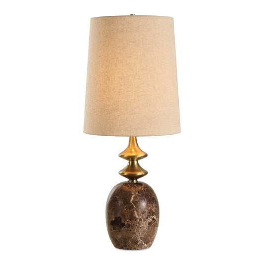 Percy - Marble Buffet Lamp - Brass / Brown