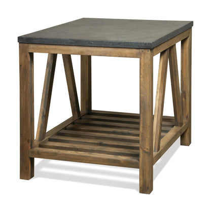 Weatherford - Rectangular Side Table Base - Reclaimed Natural Pine