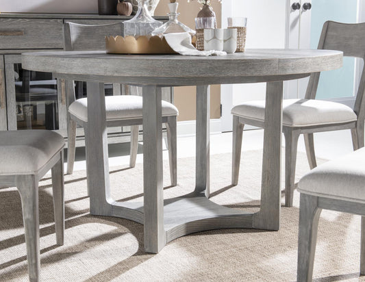 Artesia - Round Pedestal Table Base - Smokey Taupe