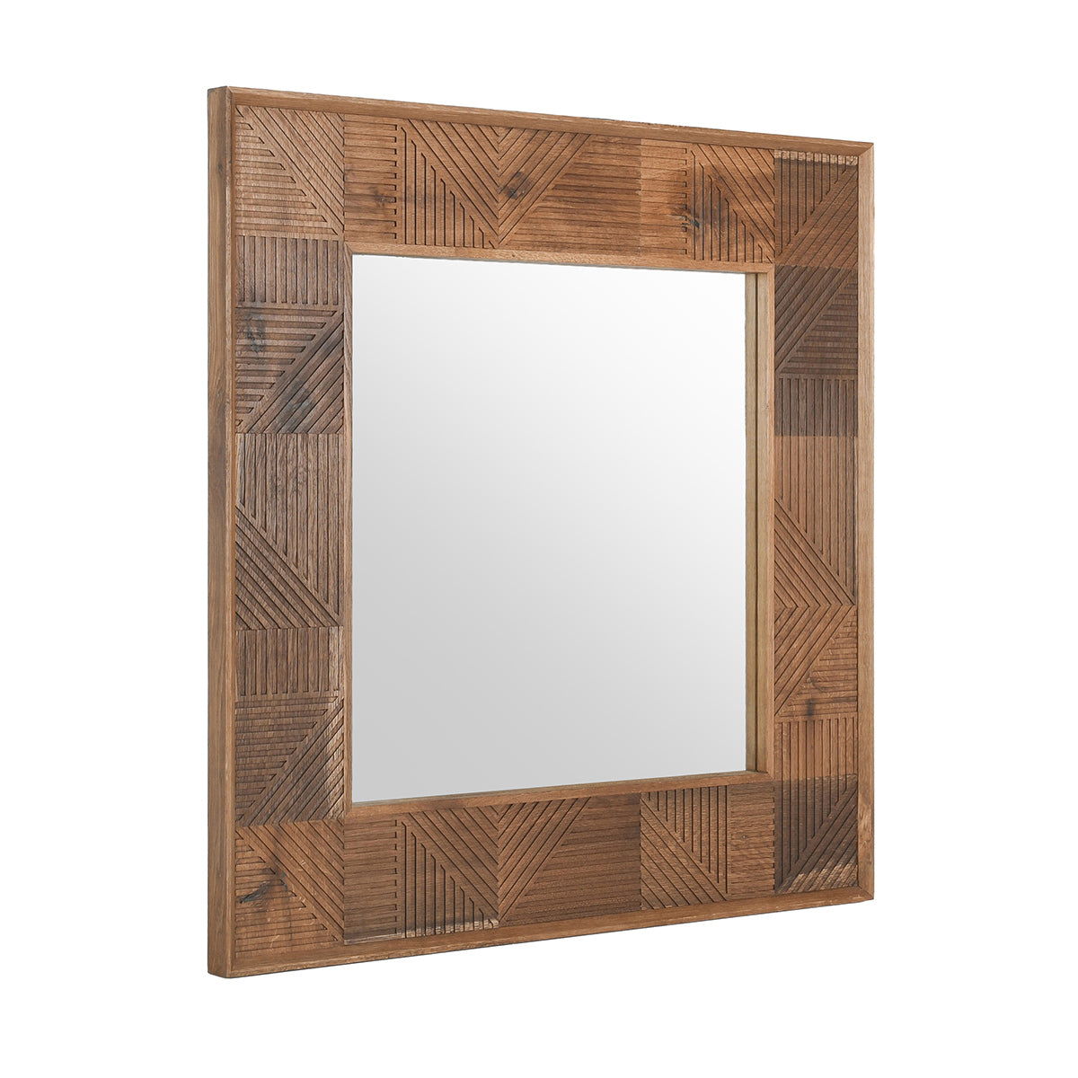 Santa Barbara - Square Mirror - Light Brown