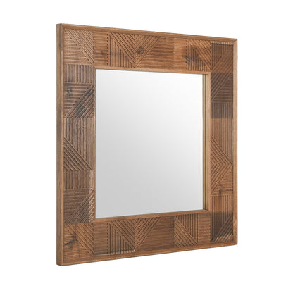 Santa Barbara - Square Mirror - Light Brown
