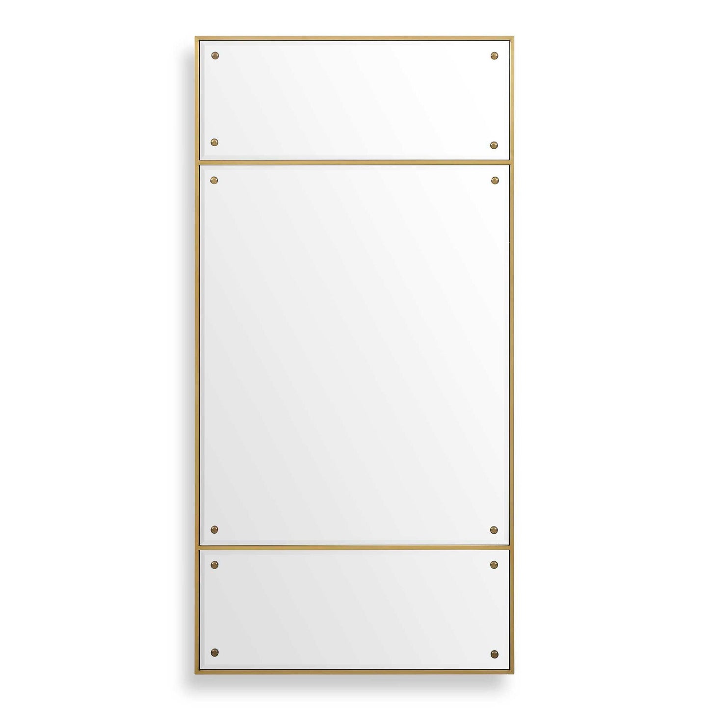 Wrenton - Rectangular Mirror - Brass