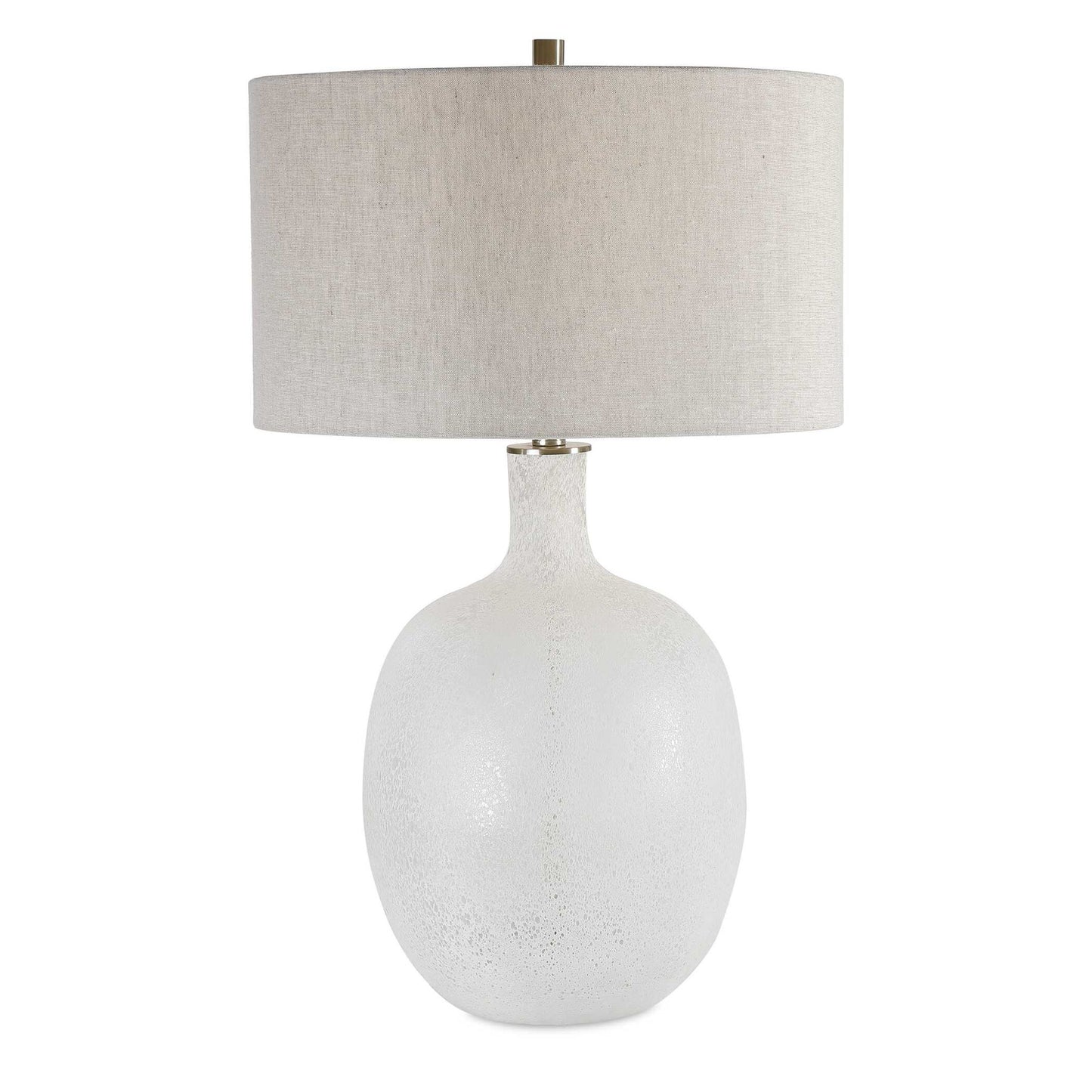 Whiteout - Mottled Glass Table Lamp - White