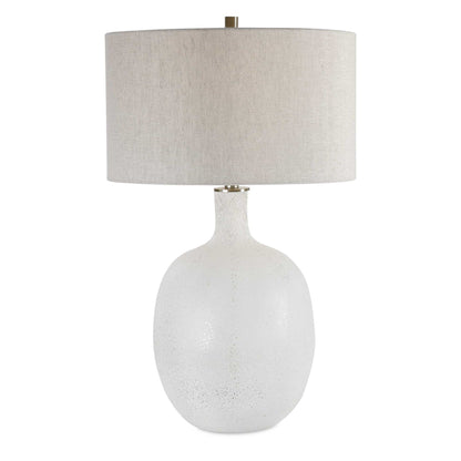 Whiteout - Mottled Glass Table Lamp - White
