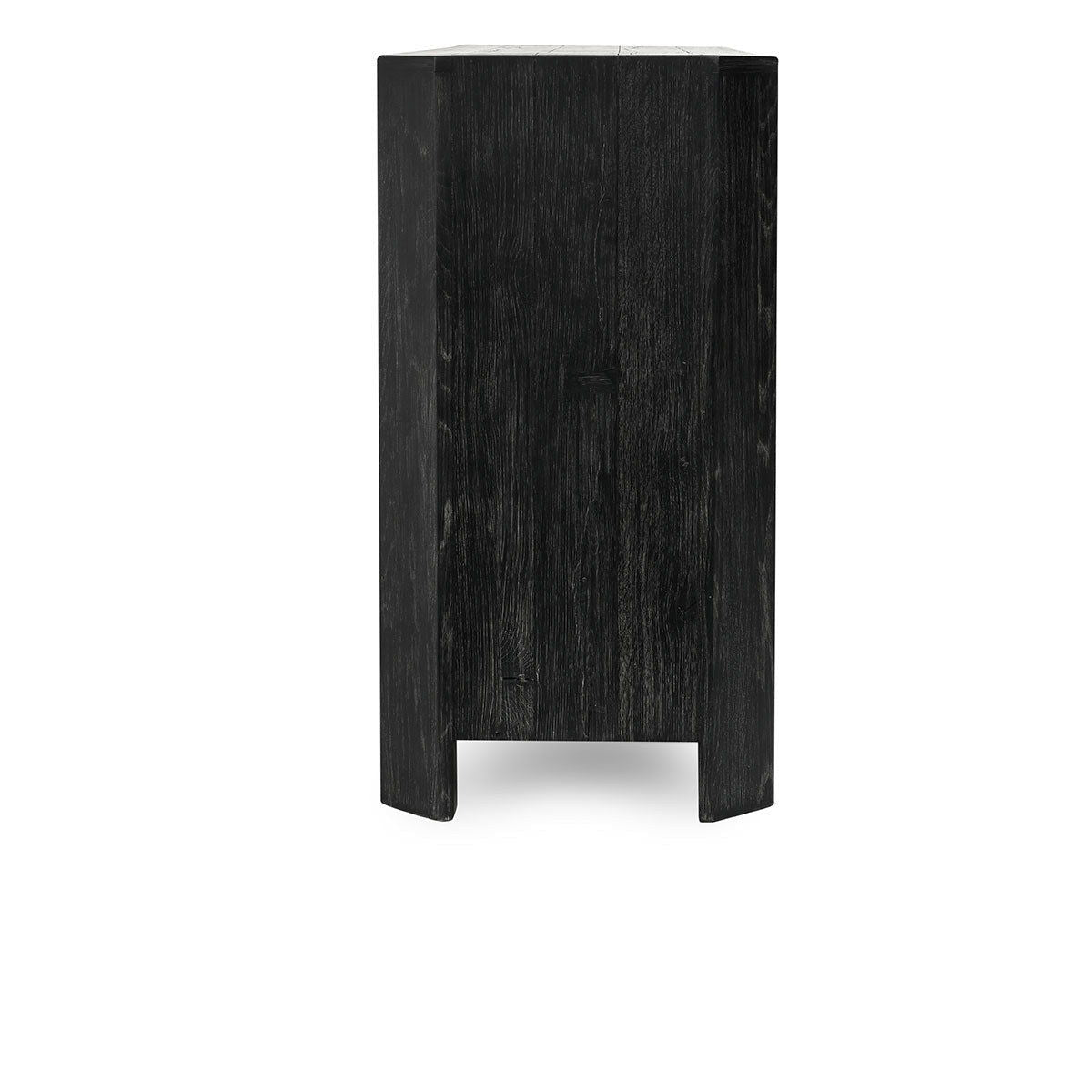 Macarthur - Reclaimed Oak 4 Door Cabinet - Antique Black